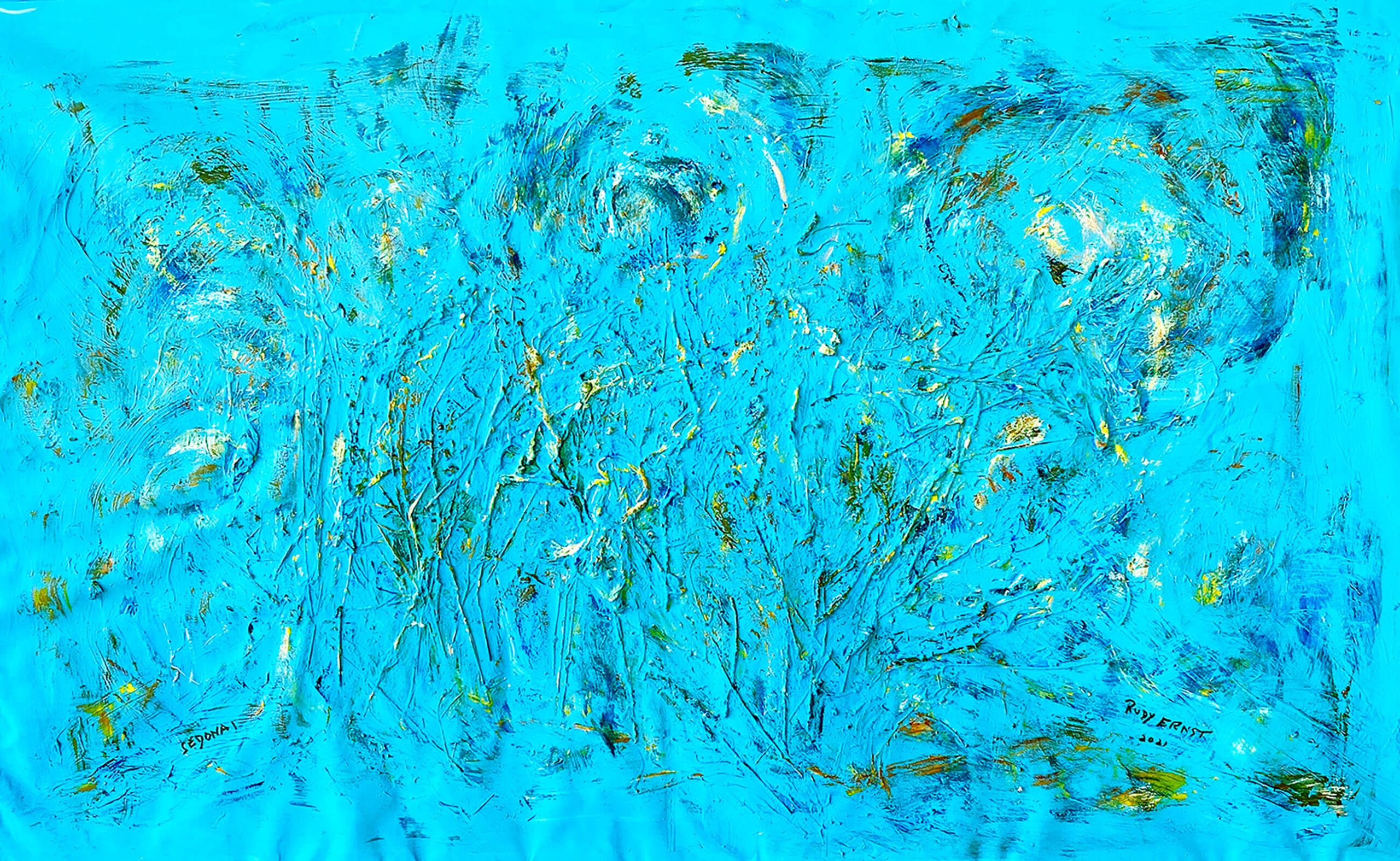 2021- Sedona 1 - 32x52 Multimedia and Collages on Canvas