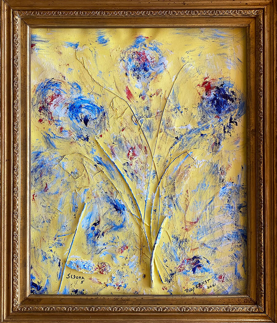 2021- Sedona 5 21x18 Multimedia and Collages on Canvas - Framed