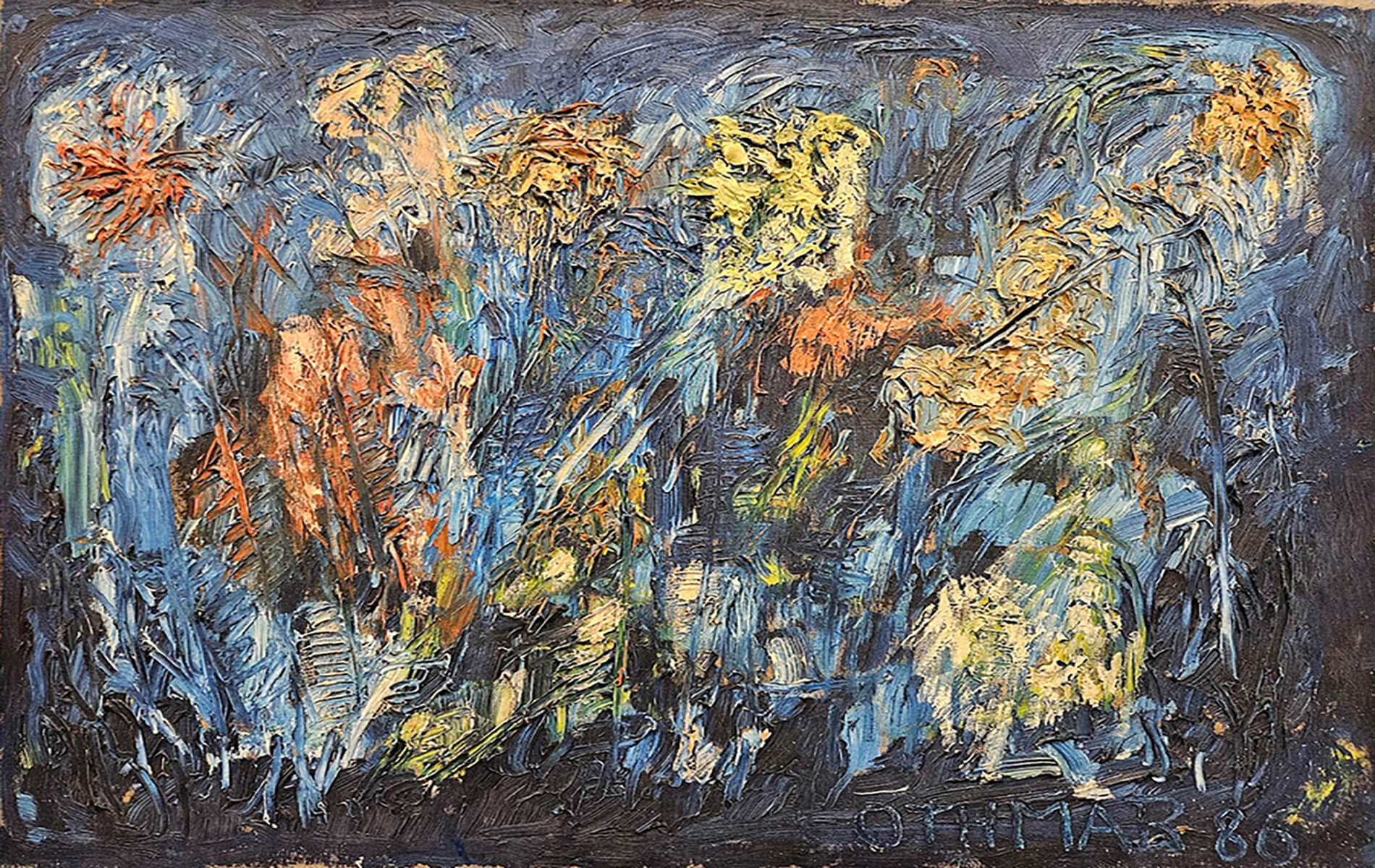 1986-NYC Fireworks -24x30 OoC