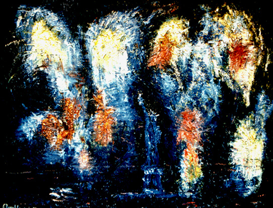 1987- Bicentennial Fireworks - 24x30 OoC