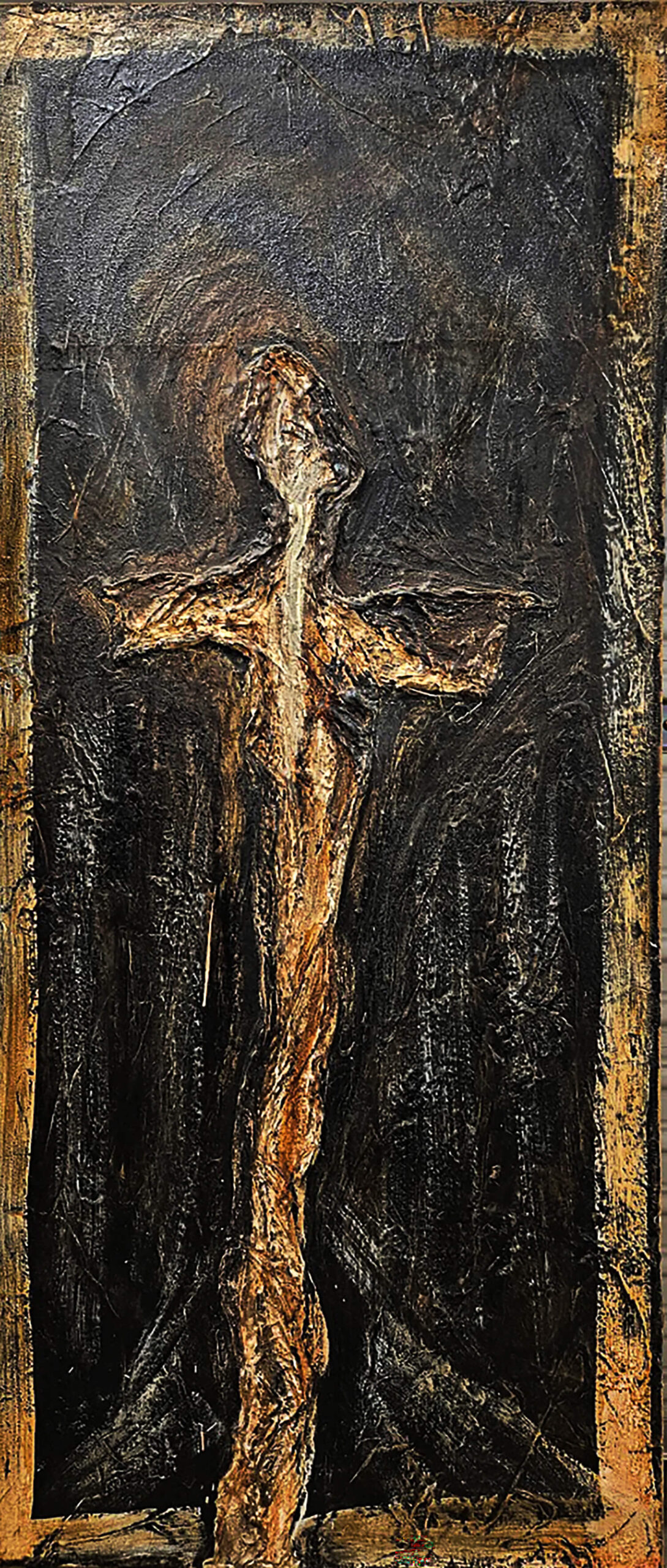 1990 Triptych 1 -70.5x30 - Multimedia on Canvas
