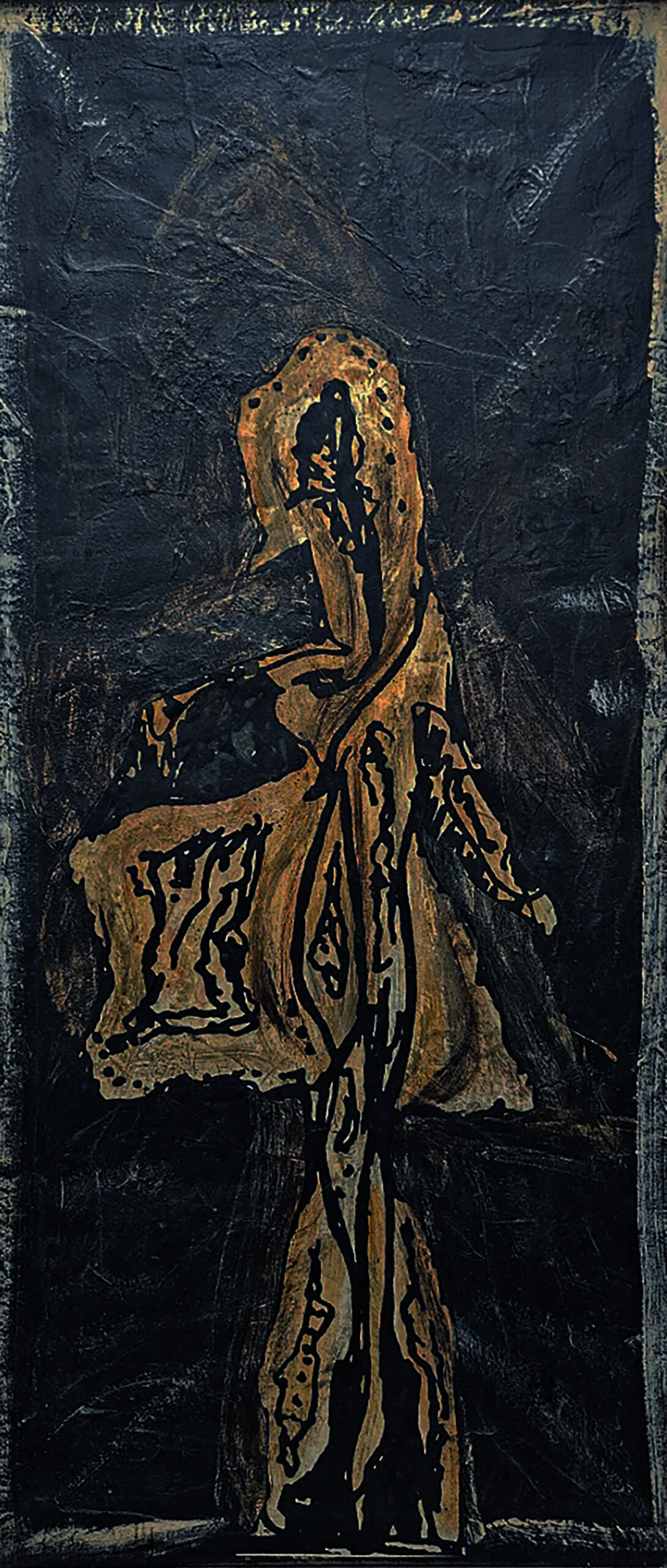 1990 Triptych 3 -70.5x30 - Multimedia on Canvas