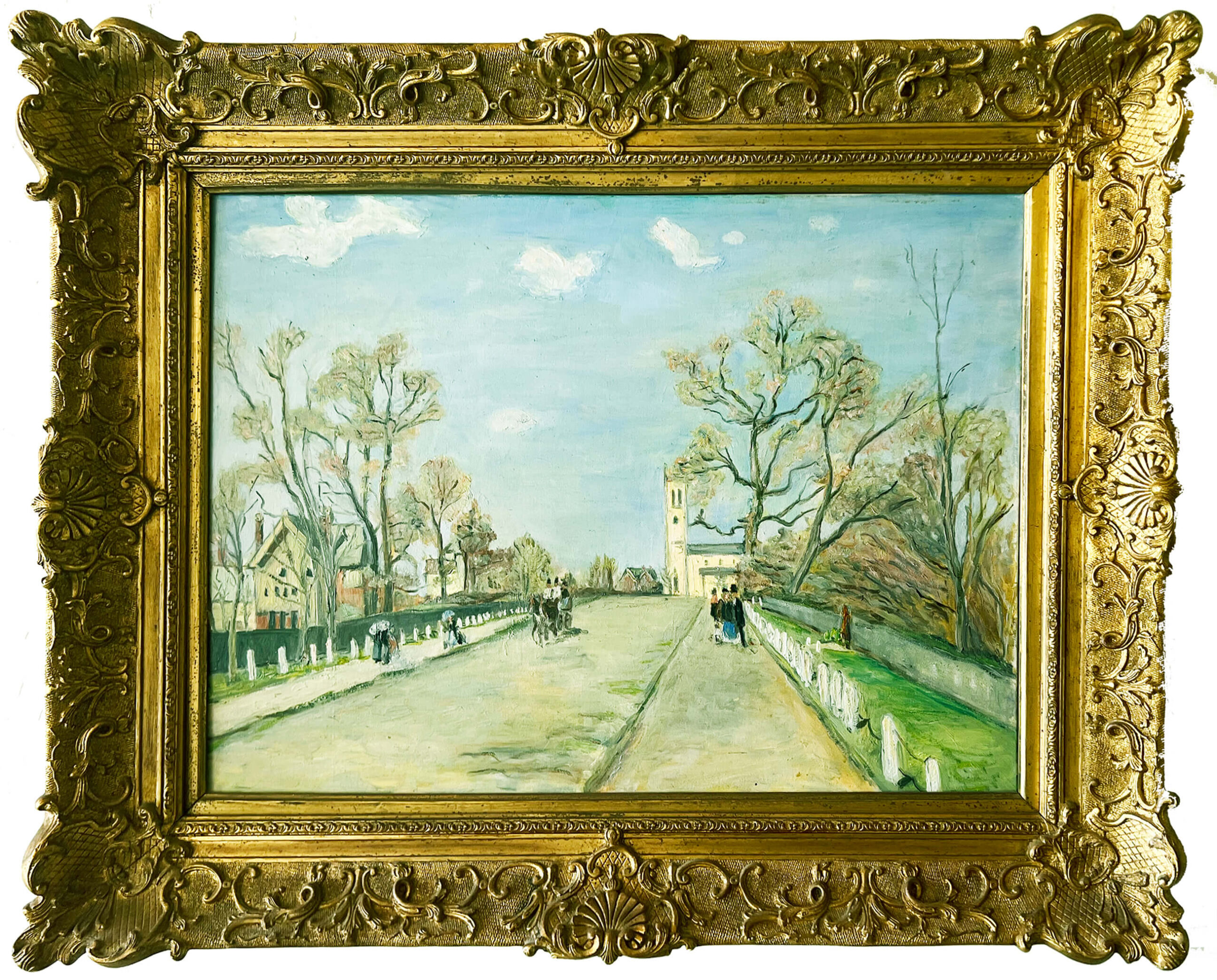 1983 The Avenue at Sydenham - after Pissarro 29x36 OoC Framed